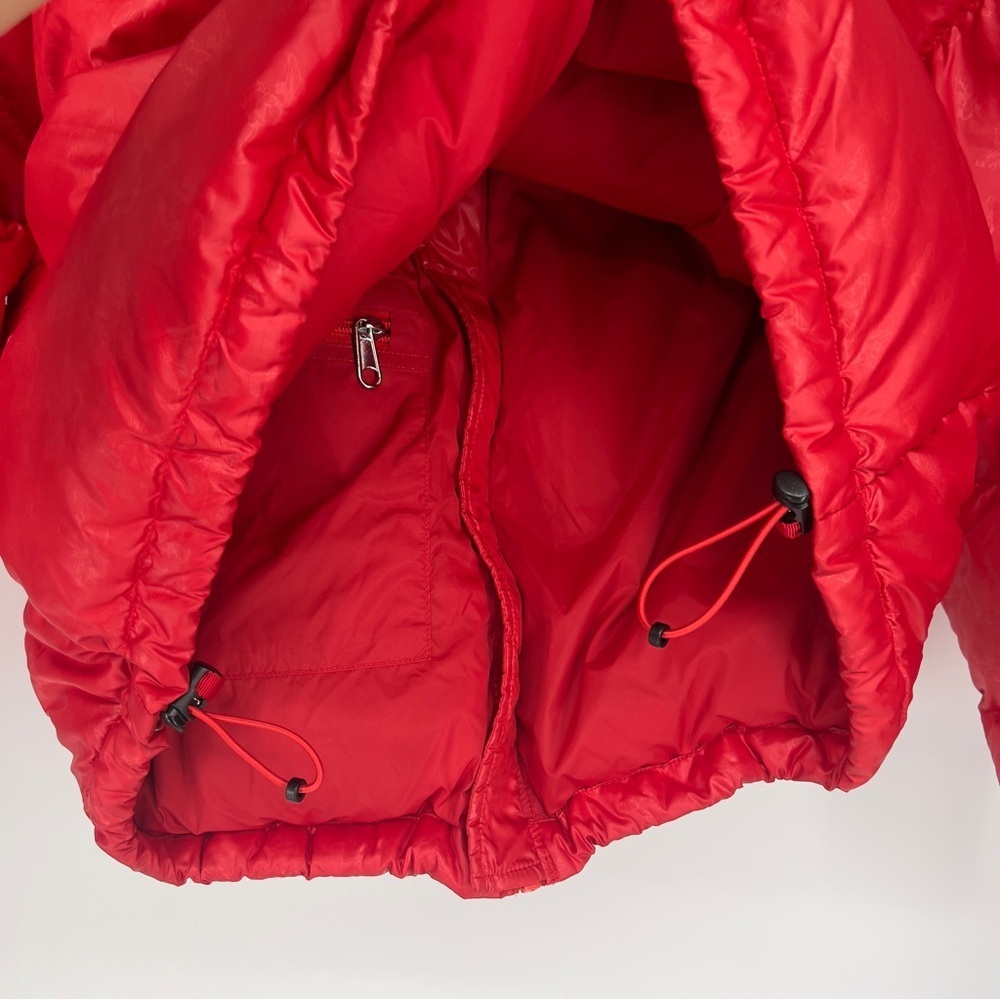 Boys Lie Red Colorful Puffer Logo Embroidered Full Zip Winter Coat M/L - Picture 14 of 16